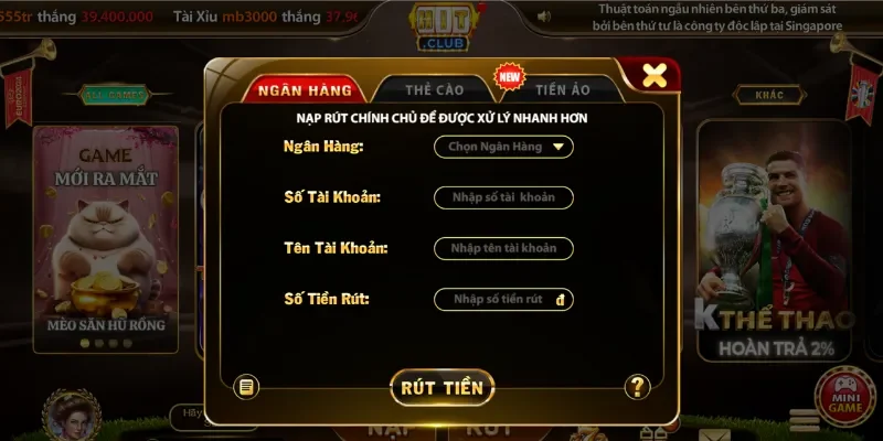 Giao diện các kênh thanh toán trực tuyến bảo mật cao tại hệ thống.